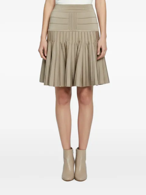 Balmain Pre-Owned pleated mini skirt Neutrals 1393087