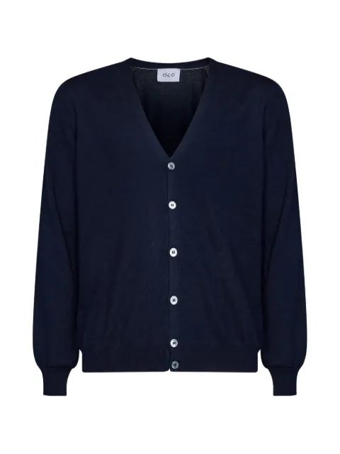 D4.0 V-neck button-up cardigan Blue 5818514296598