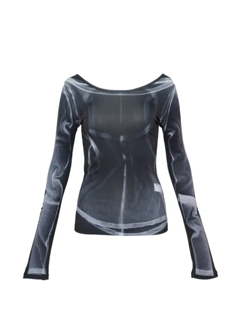 NACHE X-Ray printed long-sleeve top Black N2621RLT10BLK00BLACK