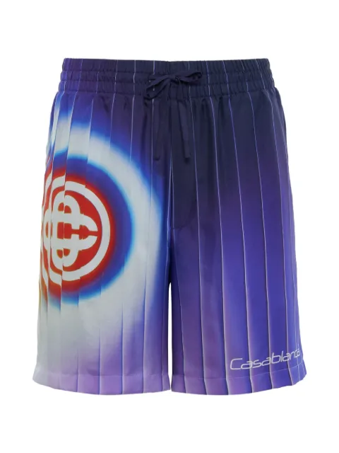 Casablanca Shockwave silk shorts Blue S6MSS26TR3990007