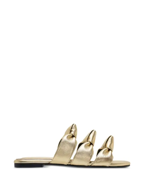 Duet Shoes knotted-strap metallic sandals Gold P5BOWIEGOLD00