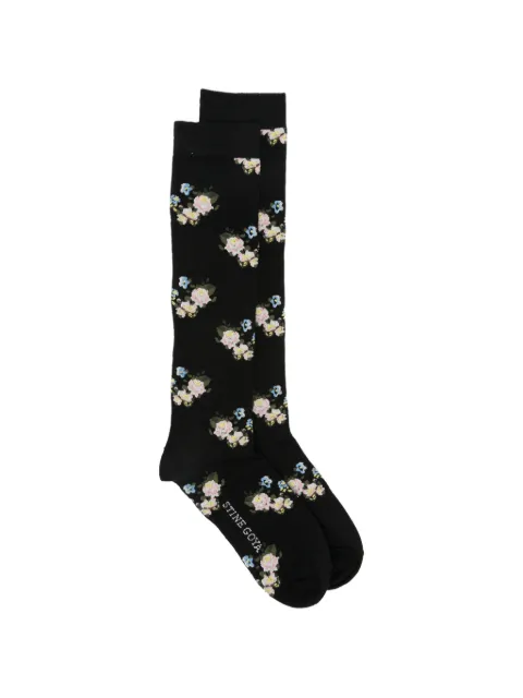 Stine Goya floral-intarsia socks Black SGA047