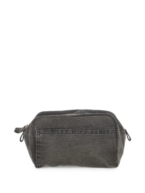 ANOTHER CHANCE faded-effect zip-fastening wash bag Black 37504BLACK