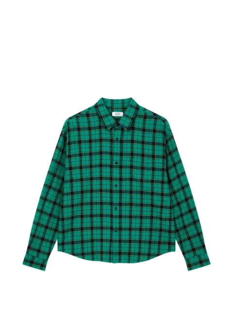 TOMBOY washed check-pattern shirt Green 9156321834