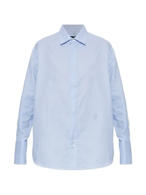 Marc Jacobs crystal-embellished long-sleeve shirt Blue 2F6RTP044W080