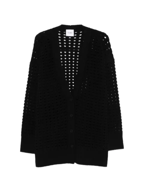 Nude open-knit wool sweater Black 1101W26069