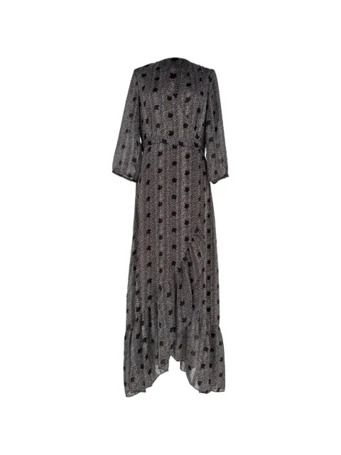 Ba&Sh Pisy printed wrap maxi dress Black RFCPUGBCL781816W