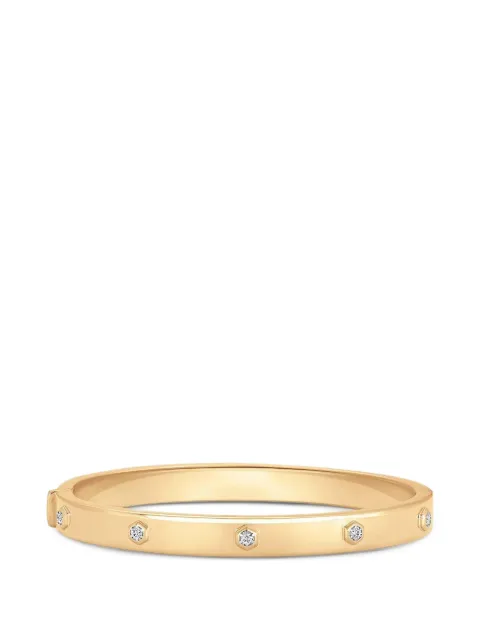 Sara Weinstock Honey Comb diamond bangle bracelet Gold HCYWSBM