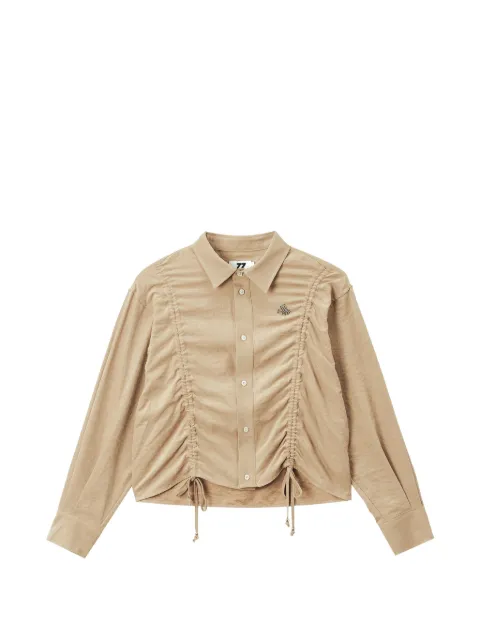 izzue ruched drawstring shirt Neutrals IZXSTW01215X