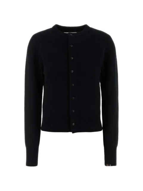 extreme cashmere crew-neck button-up cardigan Black 43517401TU02