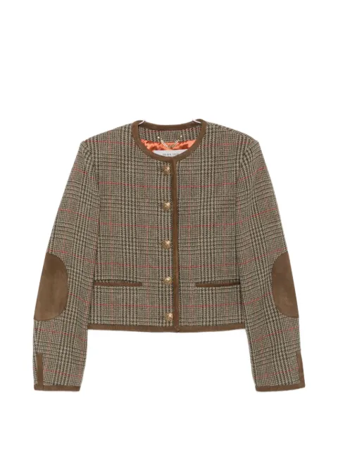 Golden Goose Prince of Wales boxy jacket Brown GWP02839P002582