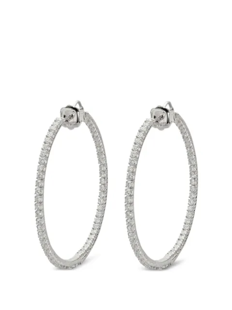 Mattia Cielo Rugiada diamond hoop earrings Silver LJWR377W