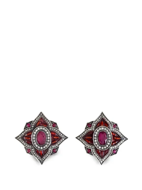 Sevan Bıçakçı ruby and diamond earrings Gold E2230