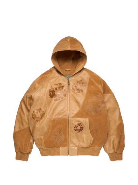 Denim Tears patchwork wreath hoodie Brown DT925