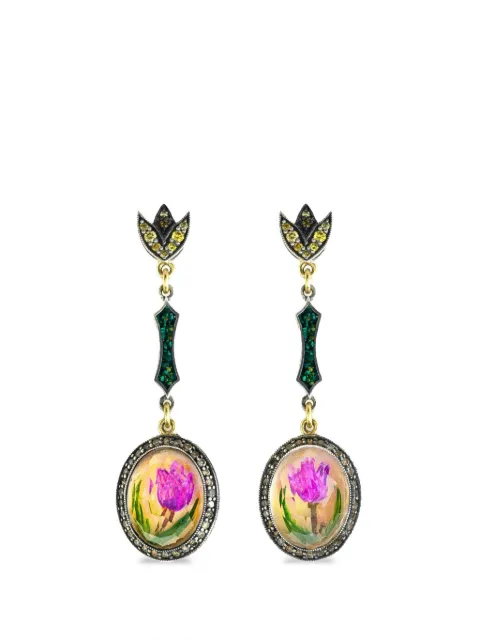 Sevan Bıçakçı diamond drop earrings Yellow E2273