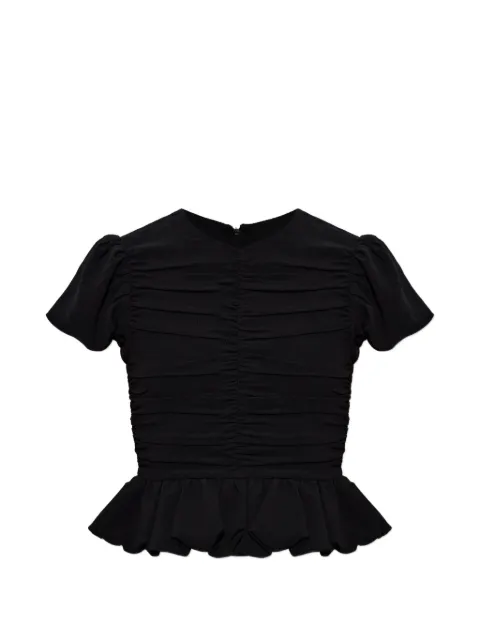 ROTATE BIRGER CHRISTENSEN ruched puff-sleeve top black Black 116634100