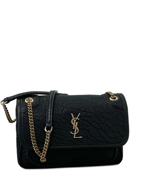 Saint Laurent Niki mini in grained-lambskin shoulder bag Black 828736AACYT
