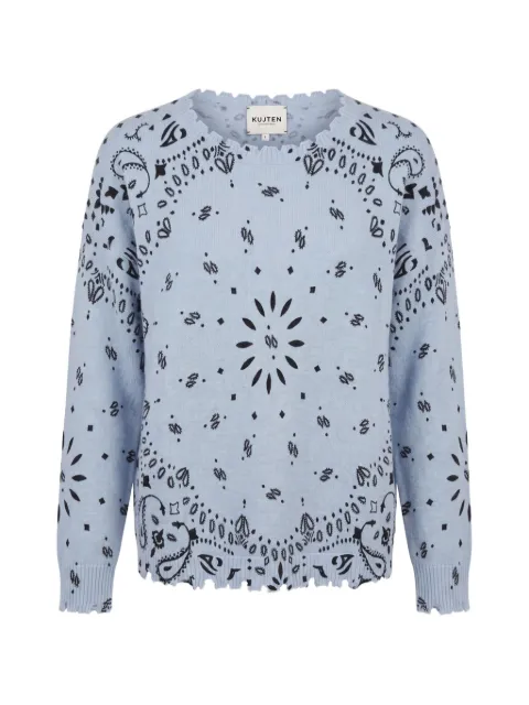 kujten Mela bandana-print sweater Blue F2500