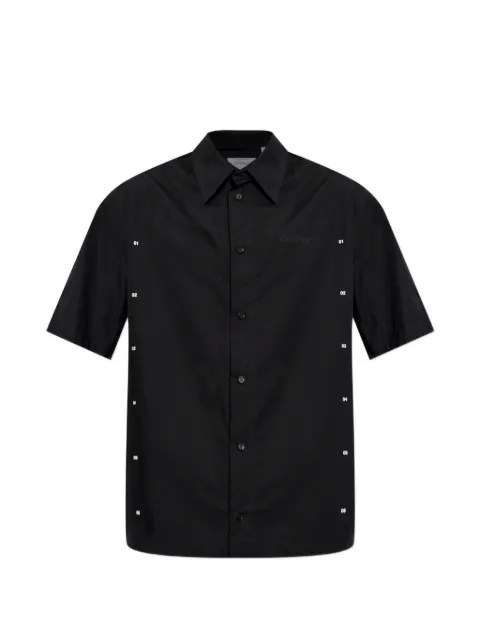 Off-White logo-print short-sleeve shirt Black 44MGG01PF26F003