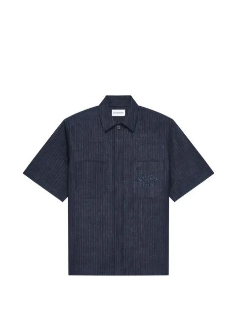 Givenchy Shirt in herringbone denim Blue BM616G516U
