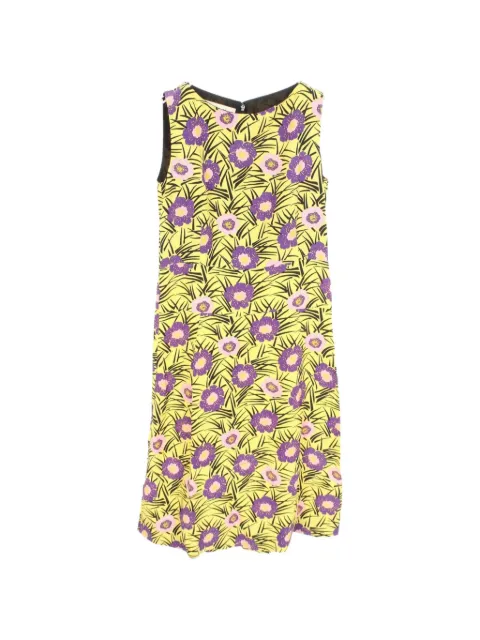 Marni Pre-Owned 2010s floral-print sleeveless midi dress Yellow 1091393