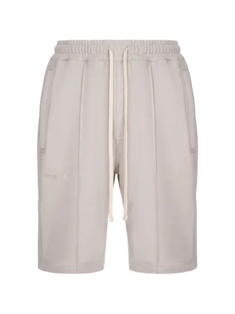 HAMZA Khan drawstring-waist shorts Neutrals KHANSHORTS