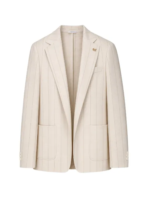 Tombolini pinstripe-pattern single-breasted blazer Neutrals G116EYRRR023