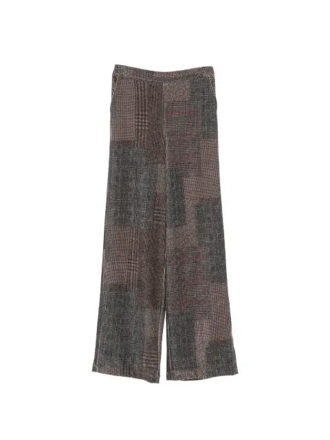 Bye patchwork-check trousers Brown 6WBDC6G153