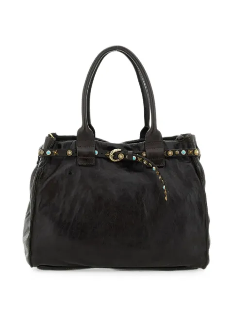 Campomaggi Rossella studded leather tote bag Brown C041020NDX3159