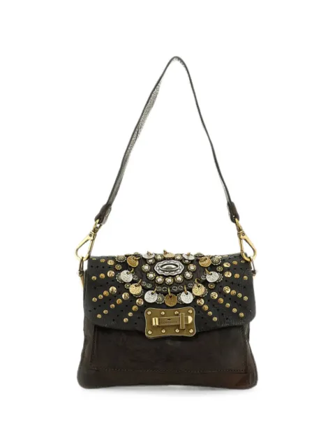 Campomaggi Agnese stud-embellished coin-detail shoulder bag Brown C016500NDX3136