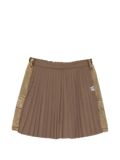 Maison MIHARA YASUHIRO pleated panelled skirt Brown B17PT141