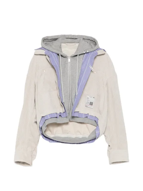 Maison MIHARA YASUHIRO layered-design corduroy jacket Neutrals K17SH431