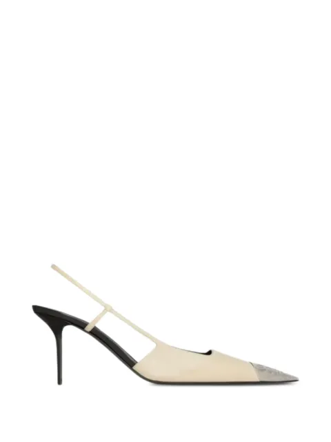 Saint Laurent Cassandre-plaque pumps Neutrals 869550AAFGC