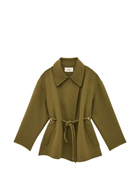 Ba&Sh Kam tie-waist collared coat Green 1H26KAM