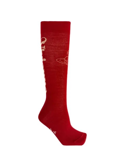Vivienne Westwood half logo socks Red 81040001K007QAAA