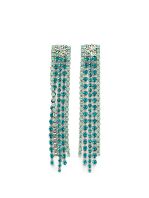 Forte Forte glass-embellished fringe earrings Silver 15180MYJEWELJADE
