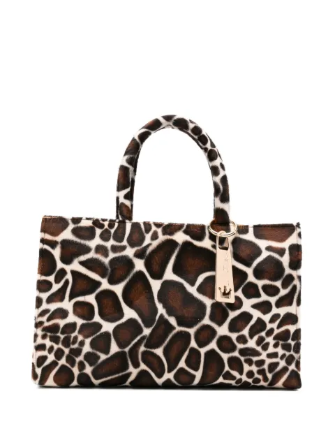 la milanesa Michela giraffe-print tote bag Brown MICHEGIRAFFA
