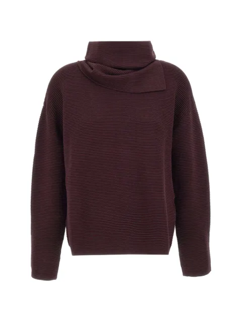ELENA MIRÒ ribbed-knit boat-neck sweater Red M054Z000816N