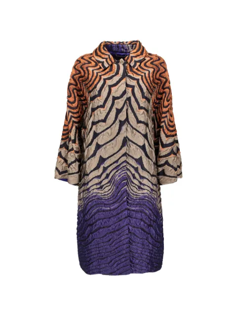 Alberta Ferretti Vintage abstract-pattern coat Neutrals CVM266104