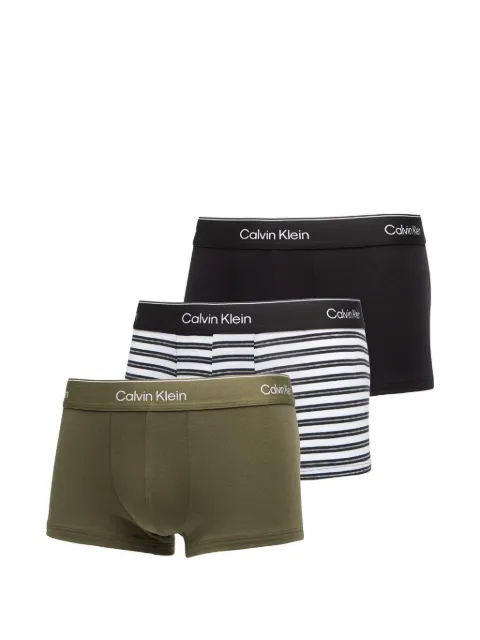 Calvin Klein logo-waistband trunks set of three Black LV00NB43895VV