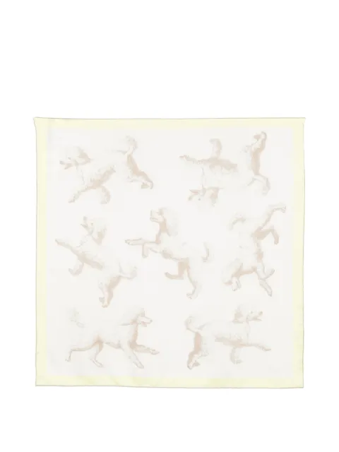 Jacquemus Le Grand Foulard Caniche silk scarf Neutrals ACU00872AW00263