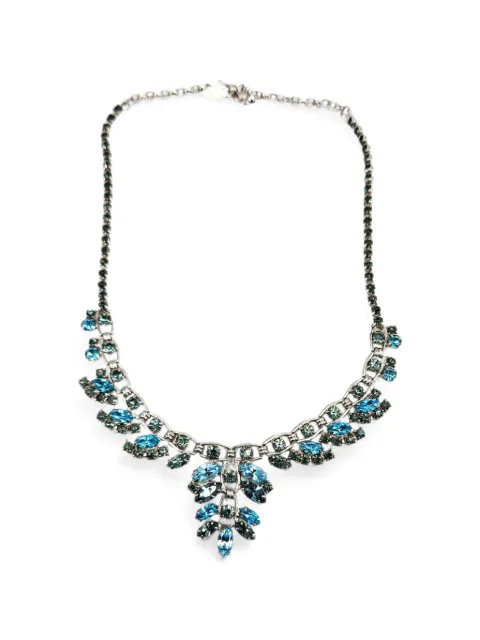 Madison rhinestone-embellished chain necklace Silver MBH10026