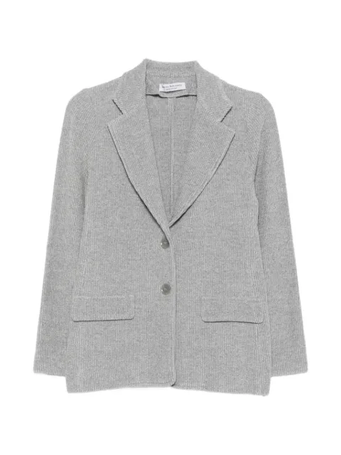 Amina Rubinacci Voltaire ribbed-knit blazer Grey VOLTAIRE
