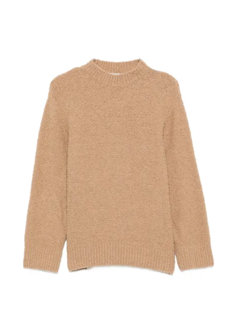 Laneus bouclé-knit ribbed-trim sweater Neutrals F6LAWOKN183