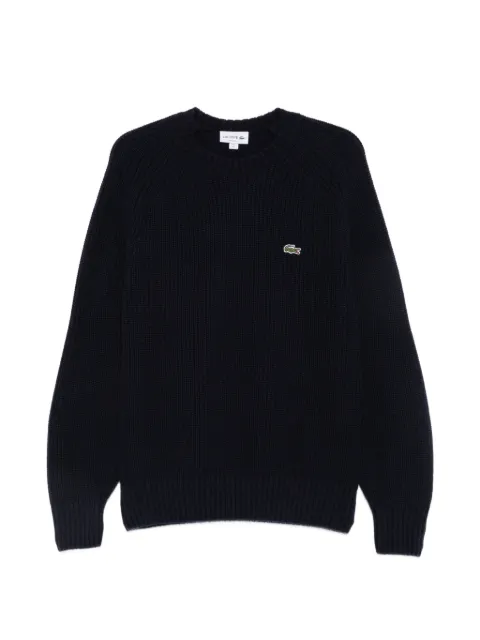 Lacoste ribbed-knit raglan-sleeve sweater Blue AH3142631HA1