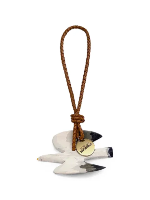 Ruslan Baginskiy Flying Seabird wood bag charm White RUSLANBAGINSKIYBAGCHARMFLYINGSEABIRDWHITEGREYBROWNBRF040031WDCHAYM