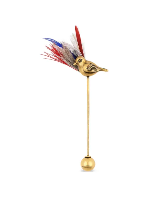 DRIES VAN NOTEN gold feather brooch Gold 2620282300067