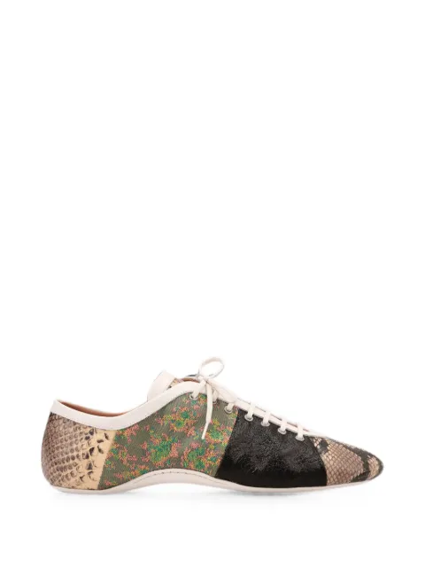 DRIES VAN NOTEN patchwork ballerina sneakers Neutrals 2620217040906