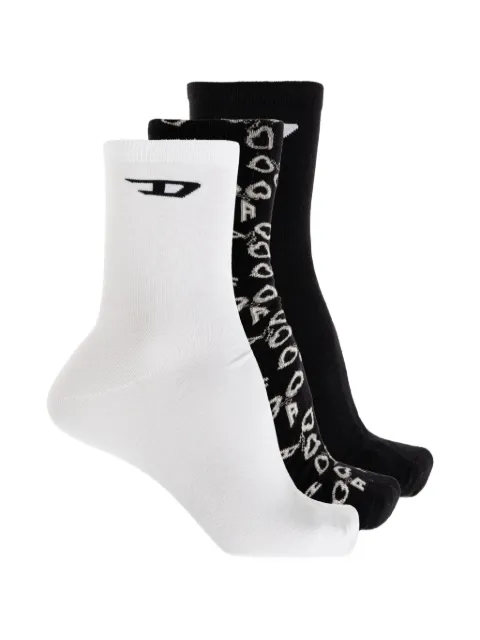 Diesel 3-pack socks with handcuff motif Black 00SAYJ0JCBF