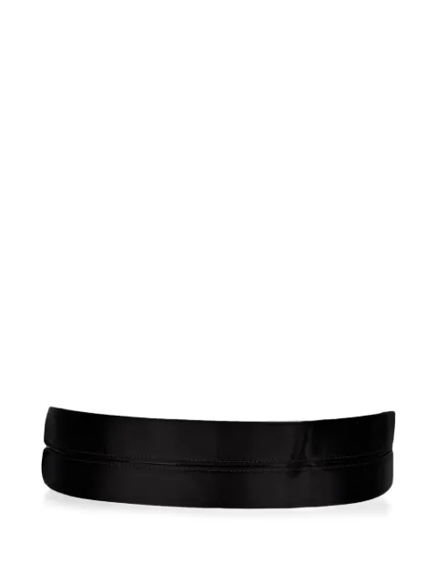 Lanvin Pre-Owned wide satin belt Black RFCPUGBAC780453W